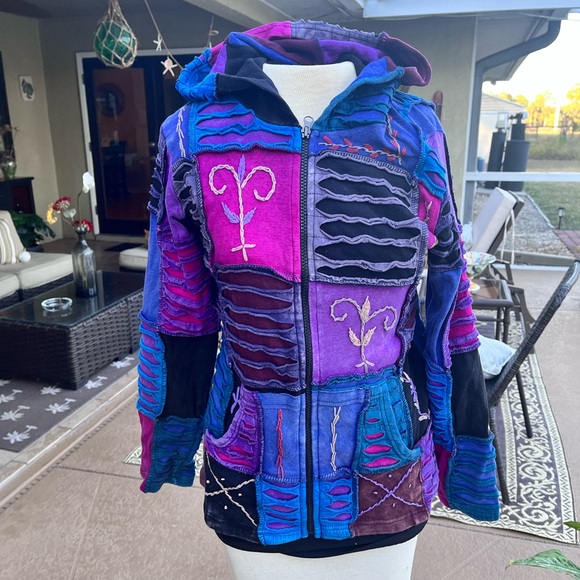Jackets & Blazers - Vibrant Patchwork Utility Jacket